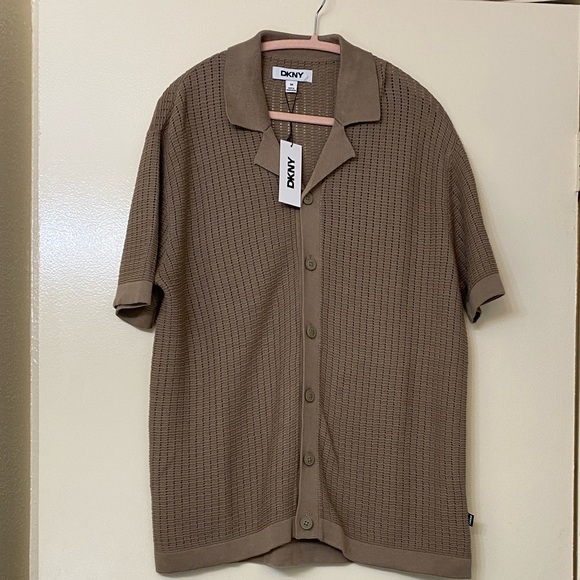 Dkny Other - DKNY Men's Tan Button Down Shirt